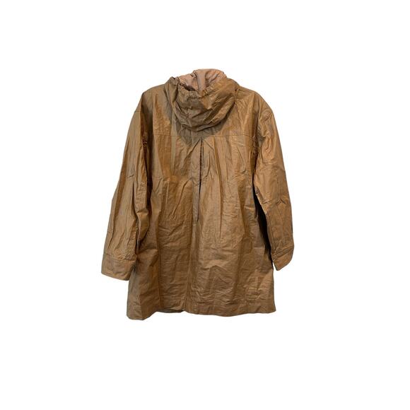 Garnet Hill Coated-Linen Hooded Utility Coastal Rain Jacket Coat 10 - Picture 13 of 16